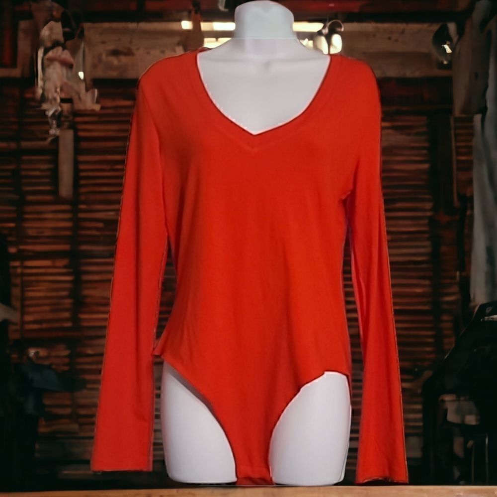 MANGOPOP Deep V Neck Short Sleeve Long Sleeve Tops Sexy Bodysuit for Women